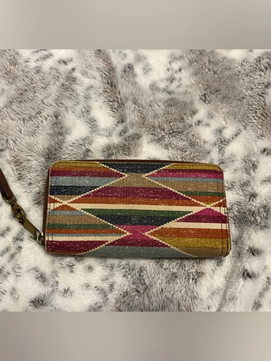 Fossil Multicolor Geometric Stripe Wristlet/Wallet - Picture 1 of 5